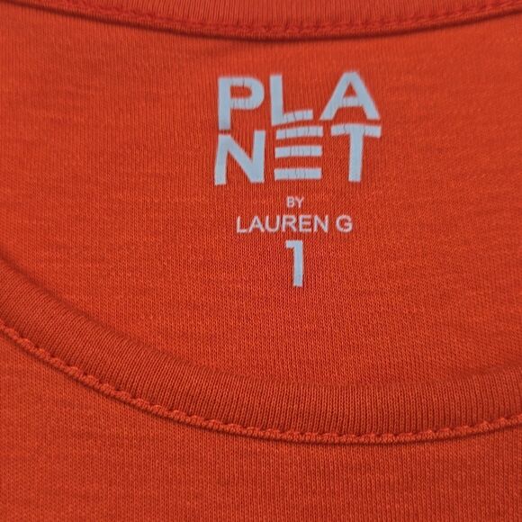 Planet by Lauren Red Hanky Asymmetrical Handkerchief Midi Dress Size 4-8 - Picture 2 of 7